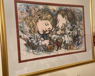 The Same Old Christmas Story Over Again signed Thomas Nast