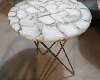 MARBLE MOSAIC SIDE TABLE