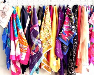 Vintage Designer Silk Scarfs new