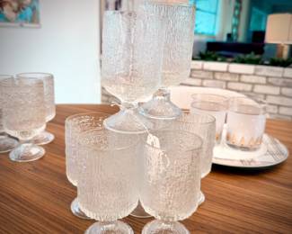 1960s Indiana Glass “Crystal Ice” glassware