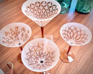 Vintage Mikasa martini glasses