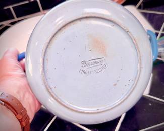 Vintage blue Descoware - skillet and pot