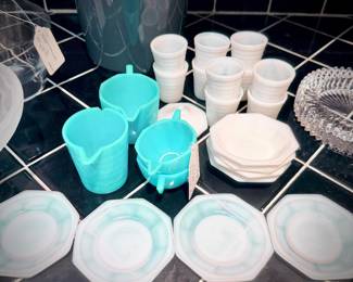 Vintage milk glass children’s collection