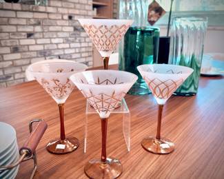 Vintage Mikasa martini glasses