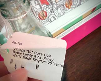 1997 Coca Cola bottle from Disney World Magic Kingdom 25th anniversary