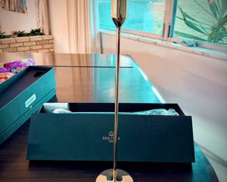 Two Skultuna gold candleholders