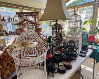 bird houses, bird cage lamp