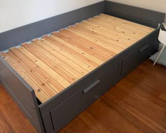 Twin bed with storage