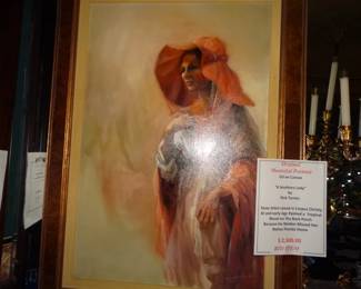 Ooil on Canvas by Dick Holms (Texas Artist) "A Southern Lady"