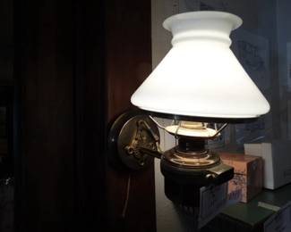 1on a pair Vintage wall MOunt Kerosene Wall Sconces Converted To Electrical