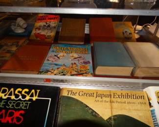 In one Case are 2, 1936 Copies of "GOne with the Wind' - A Lg. Uncle Scrooge & Donald Duck Comic Book, Cow town Columnist, Lets Make Mary, My Him Book and an Early 1924 Raggedy Ann And Andy + Others,  