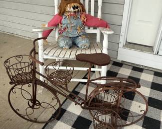 Large bicycle plant stand use rocker for scale