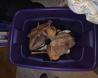 Vintage baseball gloves