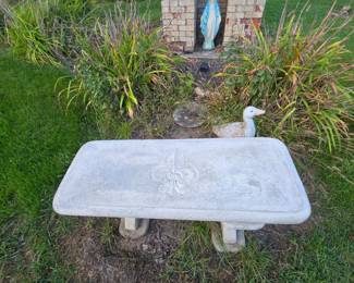 cement bench