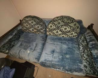 Vintage loveseat, mid-century modern Hollywood Regency special