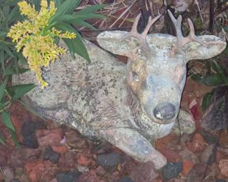 deer lawn statue cement