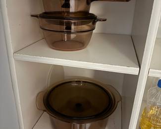 Glass brown Corning ware