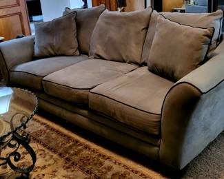 Light Teal Suede Sofa