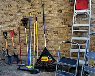 Garden Tools. Ladder. Stools