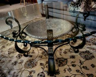 Beveled Glasstop Coffee Table