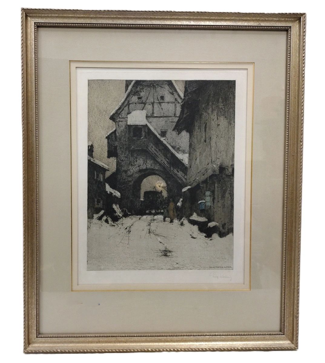 Lot 210 LUIGI KASIMIR (1881-1962) COLORED ETCHING TITLED DOLNSTEIN A. D. ALTMUHL LUIGI KASIMIR (1881-1962) COLORED ETCHING TITLED DOLNSTEIN A. D. ALTMUHL