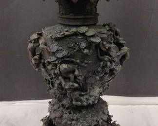 PNW ARTIST MAKIKO ICHIURA CLAY BLACK HORSE SCULPTURE