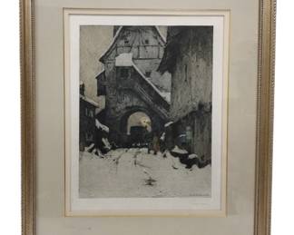 Lot 210 LUIGI KASIMIR (1881-1962) COLORED ETCHING TITLED DOLNSTEIN A. D. ALTMUHL LUIGI KASIMIR (1881-1962) COLORED ETCHING TITLED DOLNSTEIN A. D. ALTMUHL