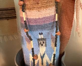 Small Native American rug - Good colors!