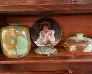 Misc. Frankoma pieces and fun romantic plate.