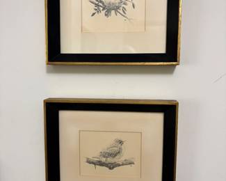 Pair of sweet framed birds