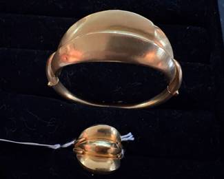 22K bracelet with matching ring.