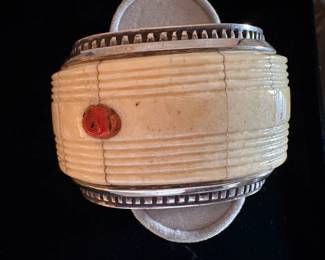 Another great Eveli Sabatie cuff bracelet - A rare find.  Hopi influenced greatness!