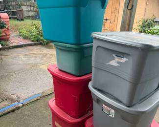 tubs of clothing