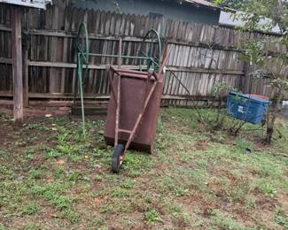 wheel barrow, compost turner