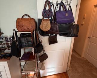 Purses; Metal Storage Rack