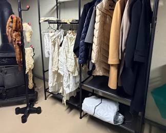 Clothing Rack; "Little House on the Prairie Style Clothes"; Air Mattress; Alex F. Kessler Furrier St. Louis Mink Stole