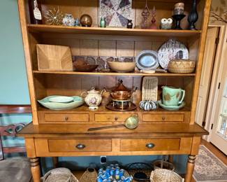 Beautiful 2pc Hutch Cabinet; Decor