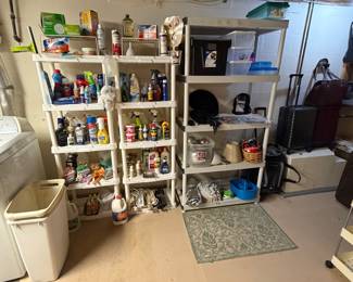 Shelving Units; Cleaners; Laundry Supplies; Trash Cans; Shoe Shine Products; Plastic Shoe Boxes