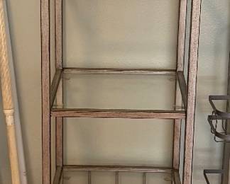 Ornate Metal Vertical Storage Shelving Unit