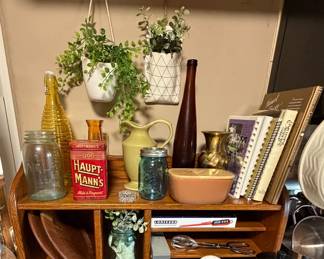 Solid Wood Cabinet/ Desk Organizer; Cookbooks; Decor