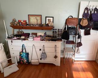 Purses; Wallets; Sunglasses; Reader Glasses; Animal Figurines; Dresser