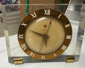 GE Telechron MCM Art Deco Lucite Electric Clock works (basement)