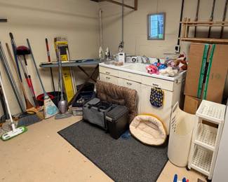 Brooms; Mops; Shark Steam; Ironing Board; Irons; Pet Carrier; Pet Beds; Furnace Filters 16x25x5; Bamboo Shelf