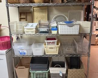 Wire/ Metal Shelving Unit; Baskets; Storage / Organizing Baskets