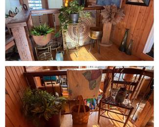 Plant Stands; Vases; House Plant; Artificial Flowers (sunroom)