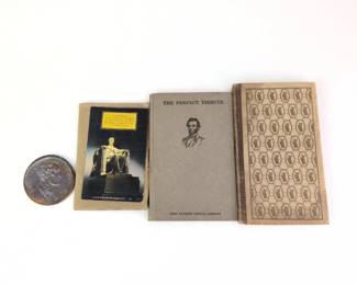 Lot 107 Abraham Lincoln Collectibles Lot Books, Centennial Booklet,