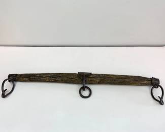 Lot 114 Vintage Wooden HorseDrawn Singletree with Iron Hardware