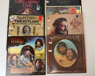 Lot 216 Willie Nelson Vinyl Record Lot Stardust, Waylon Willie, Pa