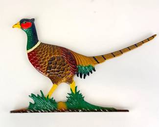 Lot 142 Painted Metal Pheasant Decorative Plaque