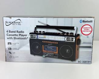 Lot 095 Super Sonic 4 Band Radio Cassette Player with Bluetooth